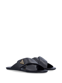 Prada Criss-Cross Logo Slides