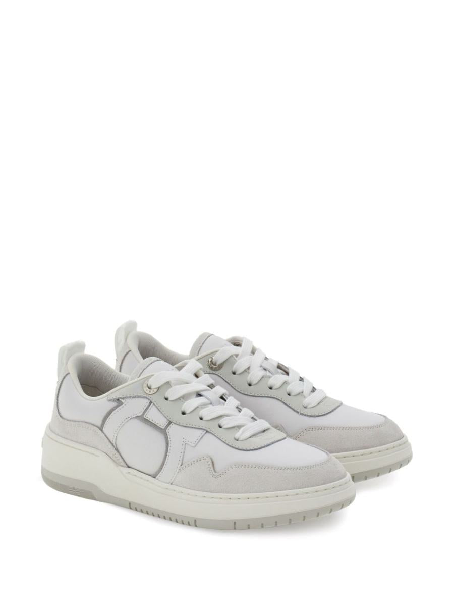 Salvatore Ferragamo Gancini Leather Sneakers