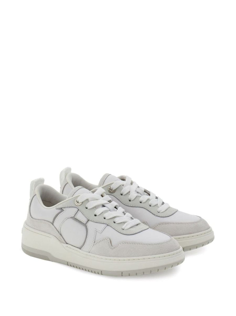 Salvatore Ferragamo Gancini Leather Sneakers