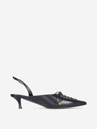 Givenchy Leather Lace-Up Slingbacks