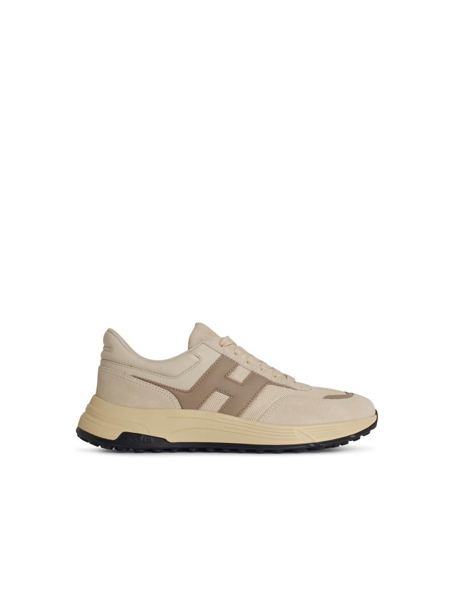Hogan 'Hyperlight' Beige Leather Blend Sneakers