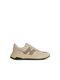 Hogan 'Hyperlight' Beige Leather Blend Sneakers