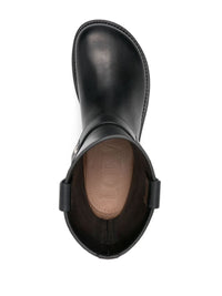 Loewe Campo Leather Biker Boots