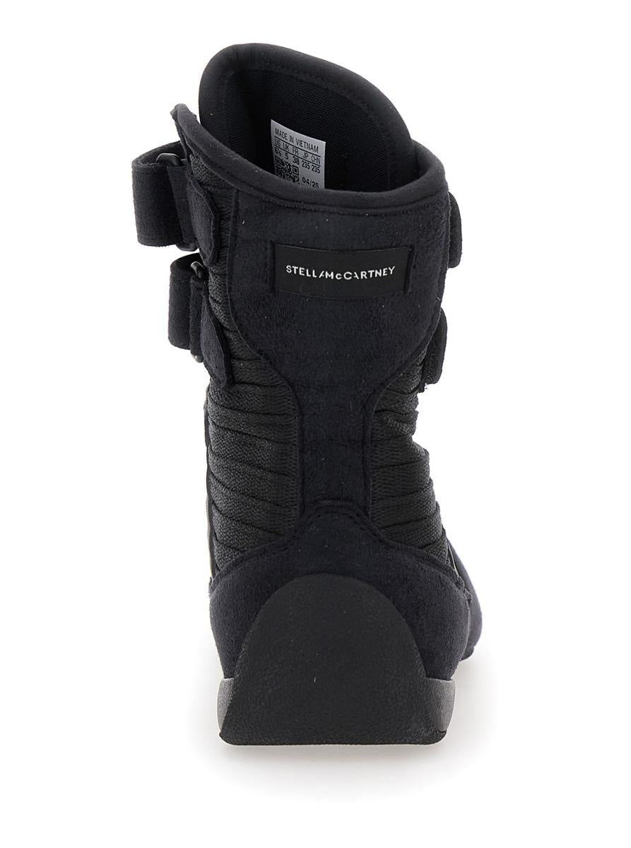 'Rasant' Black Sneakers With Strap Closure And Logo Detail On The Side In Tech Fabric Woman