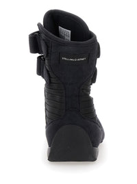 'Rasant' Black Sneakers With Strap Closure And Logo Detail On The Side In Tech Fabric Woman