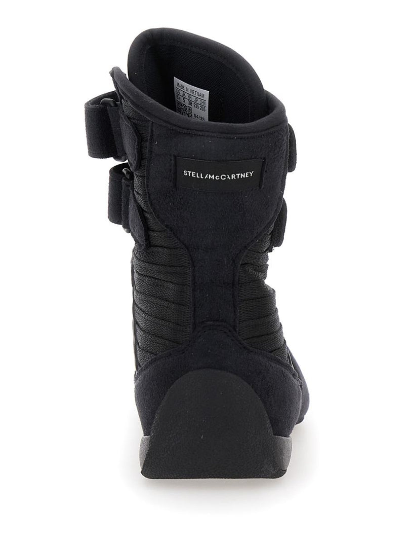 'Rasant' Black Sneakers With Strap Closure And Logo Detail On The Side In Tech Fabric Woman