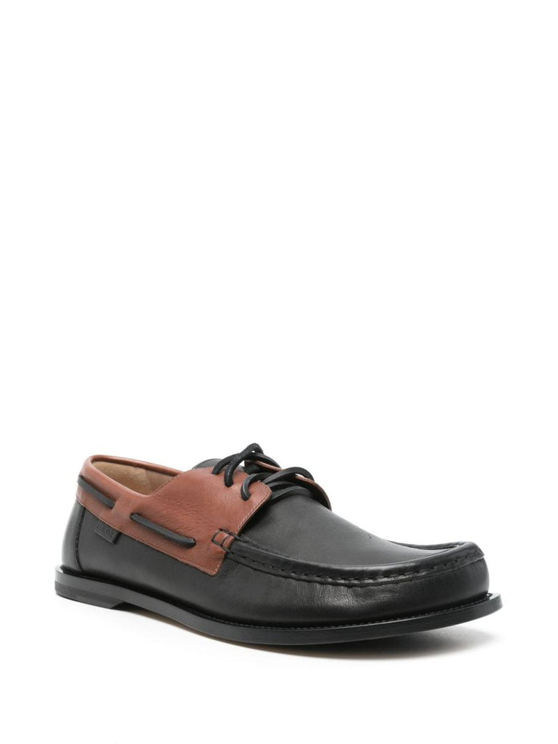 Loewe Campo Leather Boat Shoes