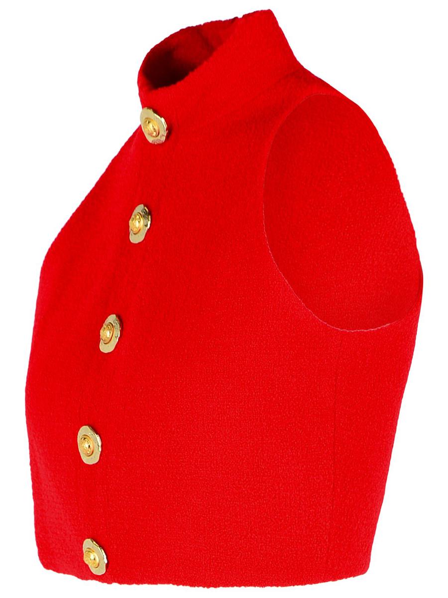 Balmain Red Virgin Wool Top