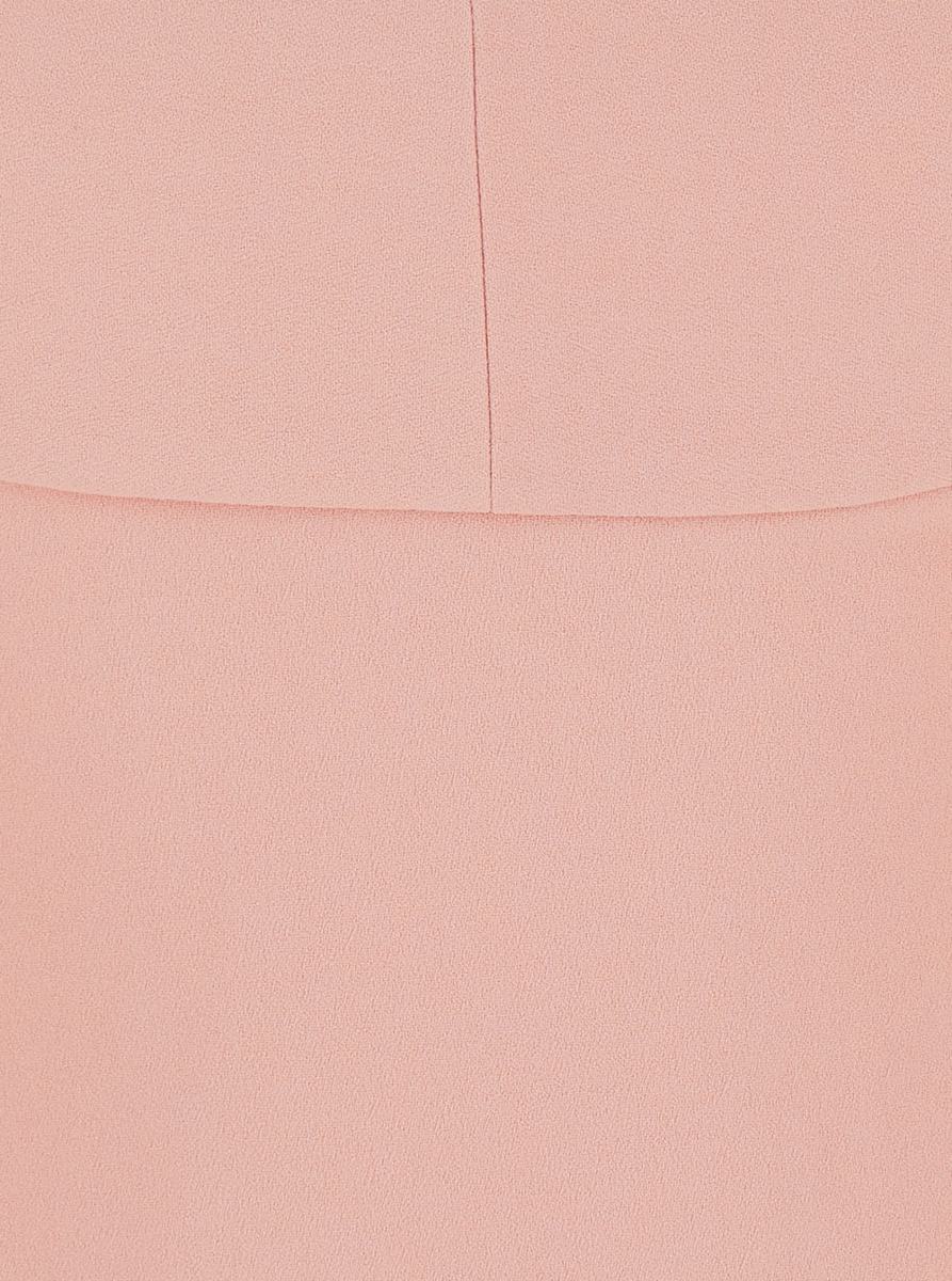 'Morgan' Pink Long Dress With V Neck And Rear Single Slit In Tech Fabric Woman