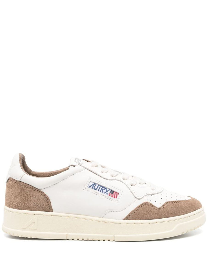 Autry 'Medalist' Sneakers In White Leather And Brown Suede
