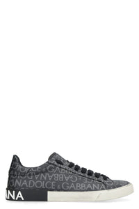 Dolce & Gabbana Portofino Leather And Fabric Low-Top Sneakers