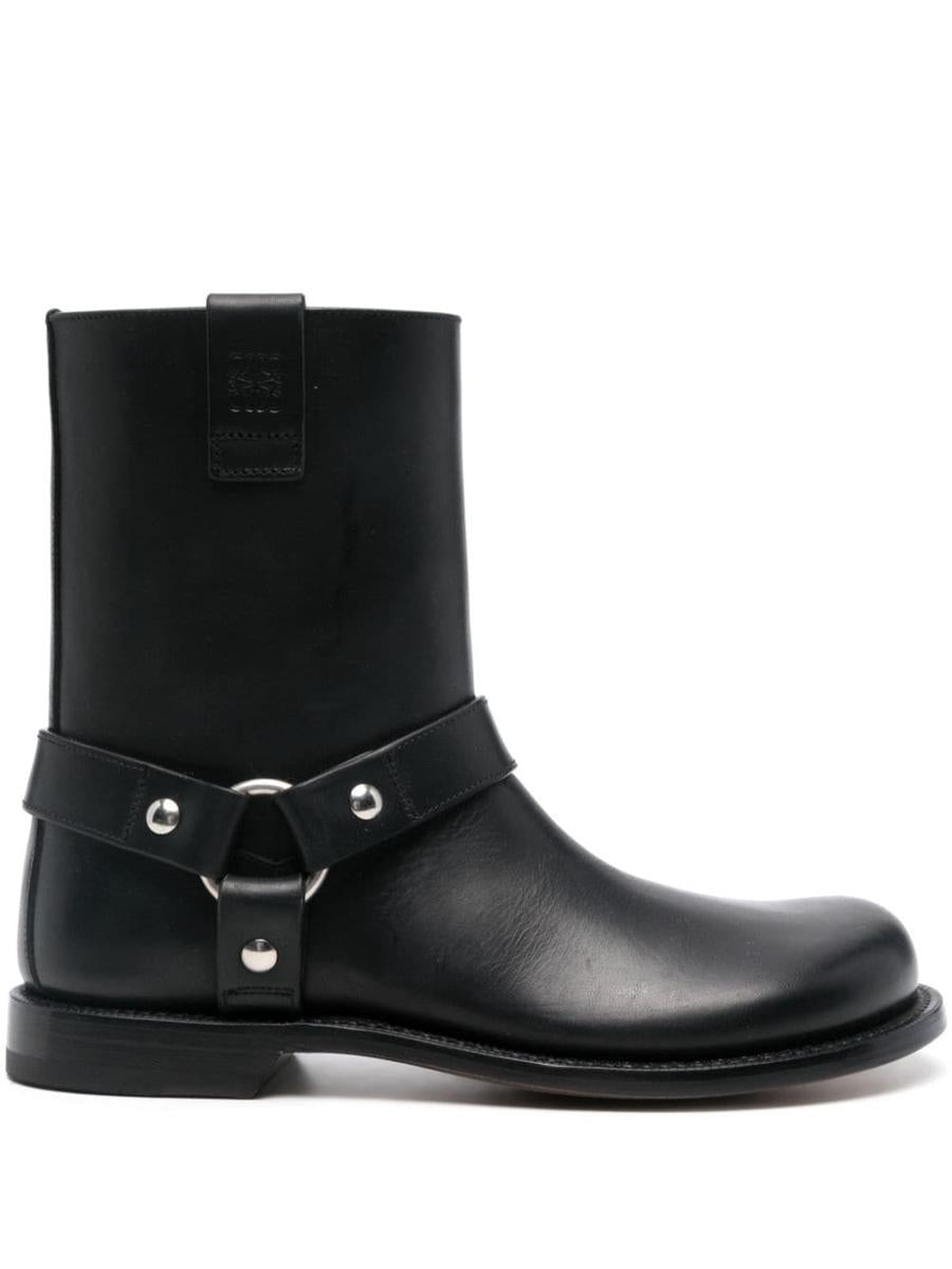 Loewe Campo Leather Biker Boots