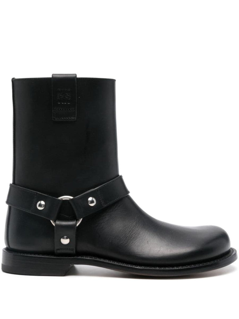Loewe Campo Leather Biker Boots