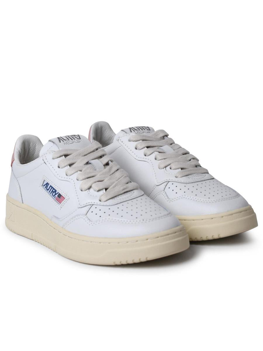 Autry 'Medalist' White Leather Sneakers