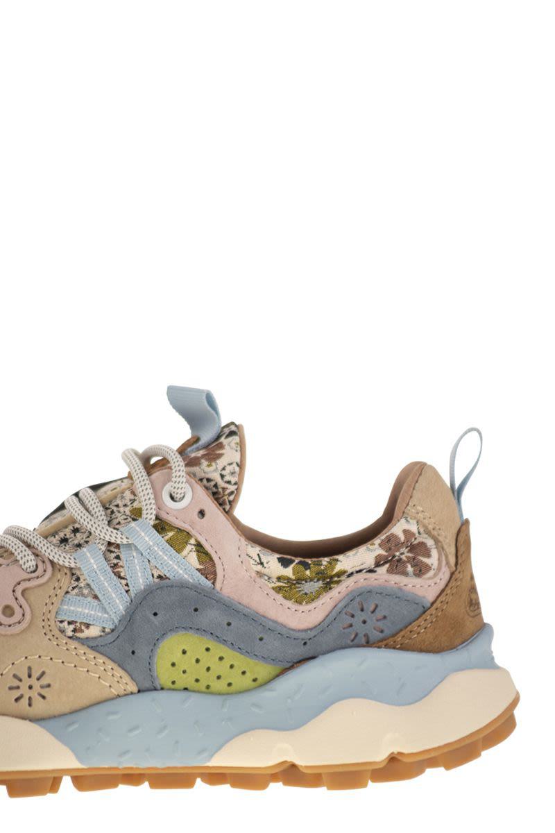 Flower Mountain Yamano 3 - Sneakers In Suede And Technical Fabric