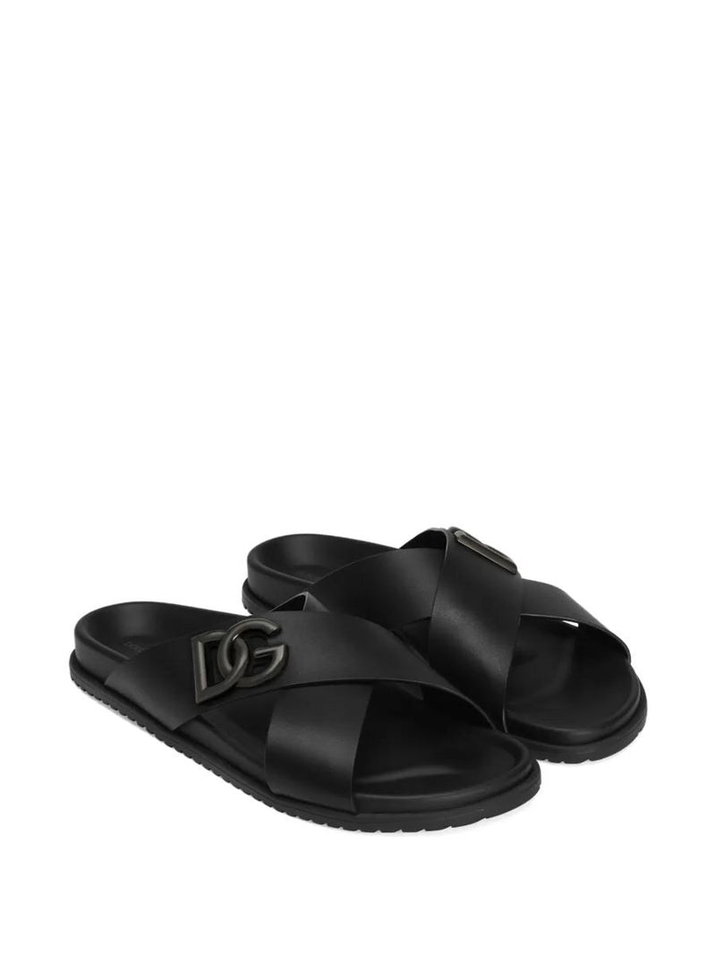 Dolce & Gabbana Dg Logo Slides Sandals