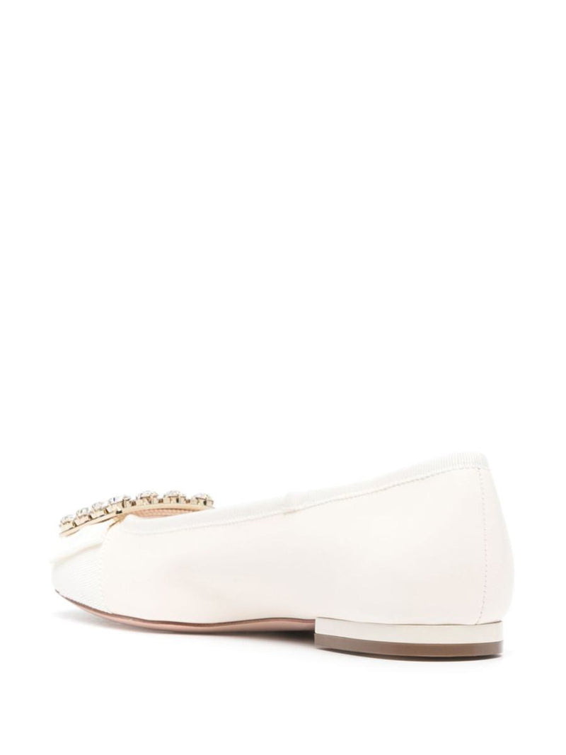 Roger Vivier Très Vivier Leather Ballet Flats