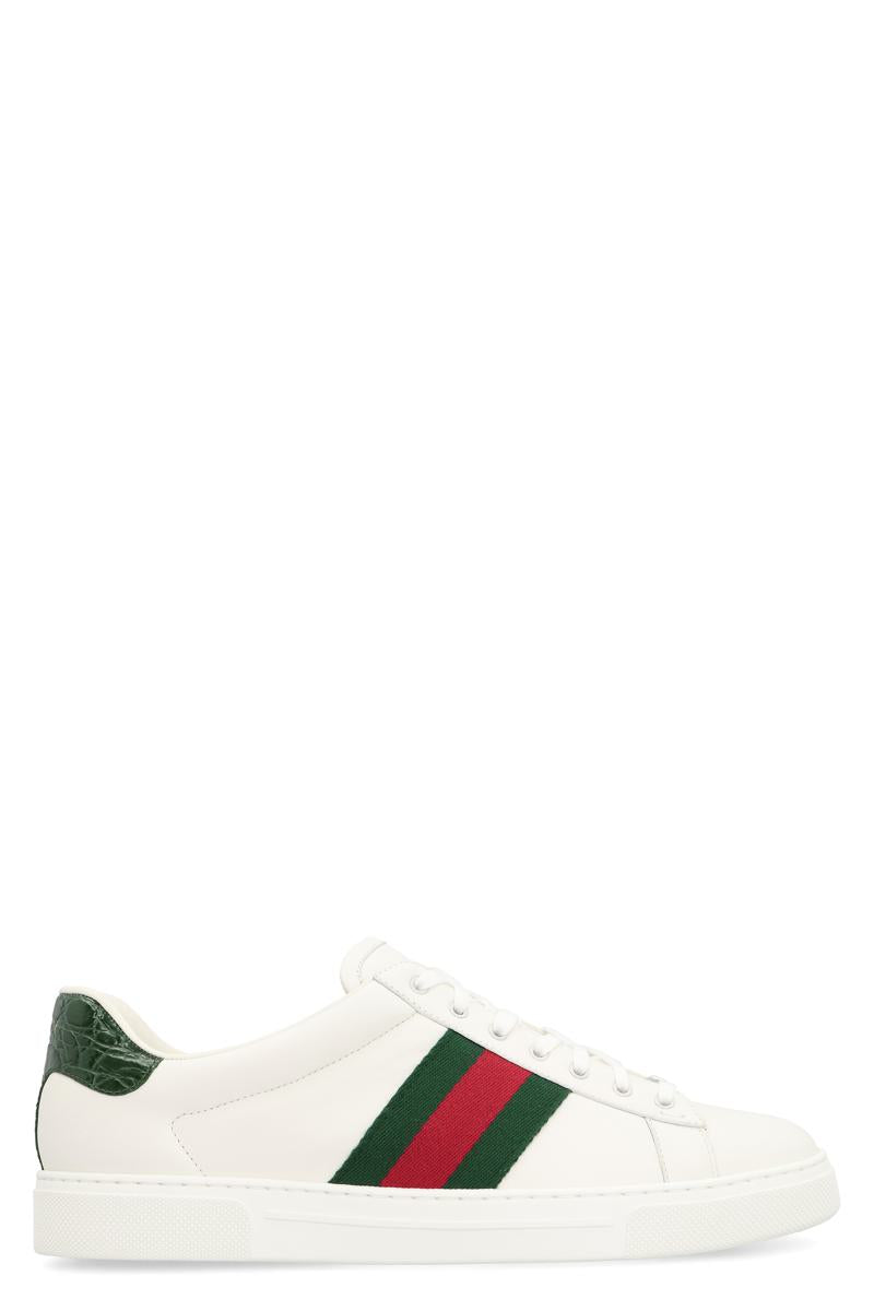 Gucci Ace Leather Low-Top Sneakers