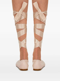 Salvatore Ferragamo Carice Ballet Flat With Ankle Ribbon Shoes