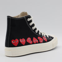 Converse X Comme Des Garçons Play Black Cotton Sneakers