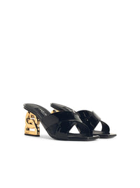 Dolce & Gabbana Black Leather Sandals