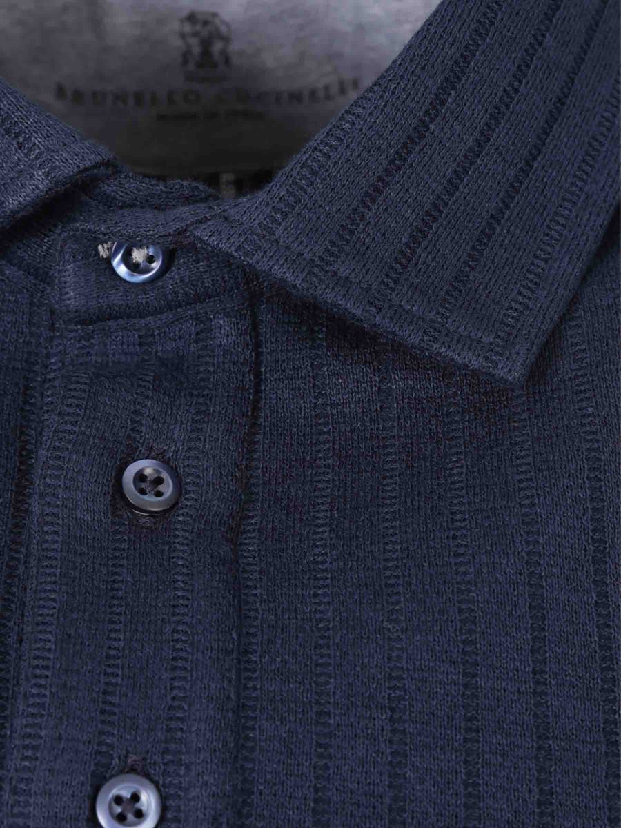 Brunello Cucinelli Ribbed Polo With Buttons