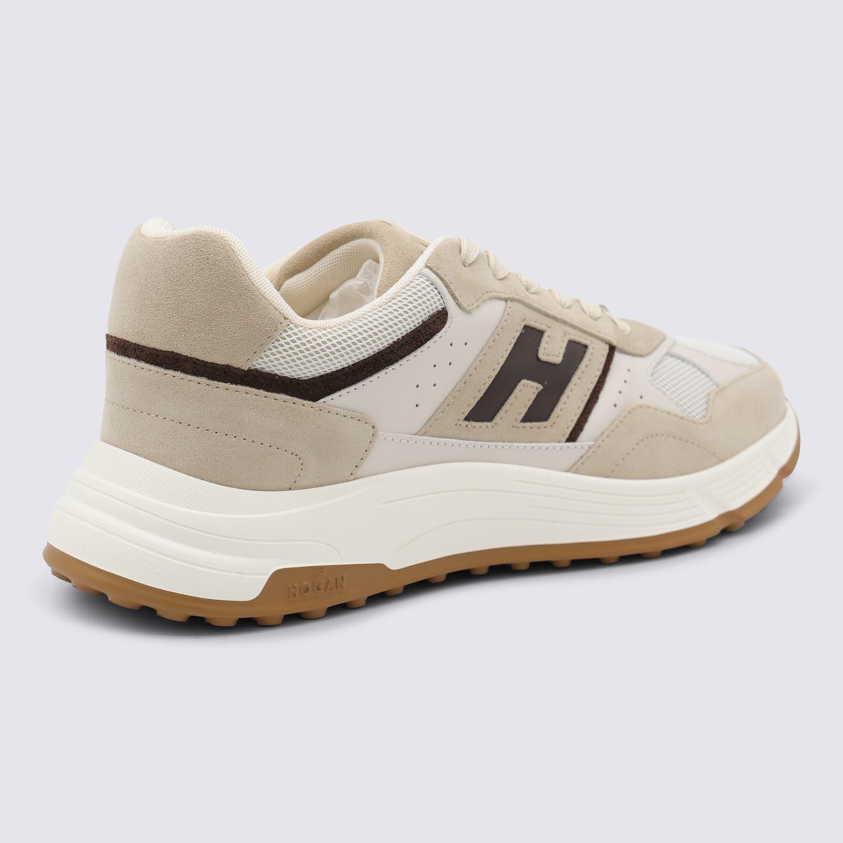 Hogan Beige And Brown Sneakers