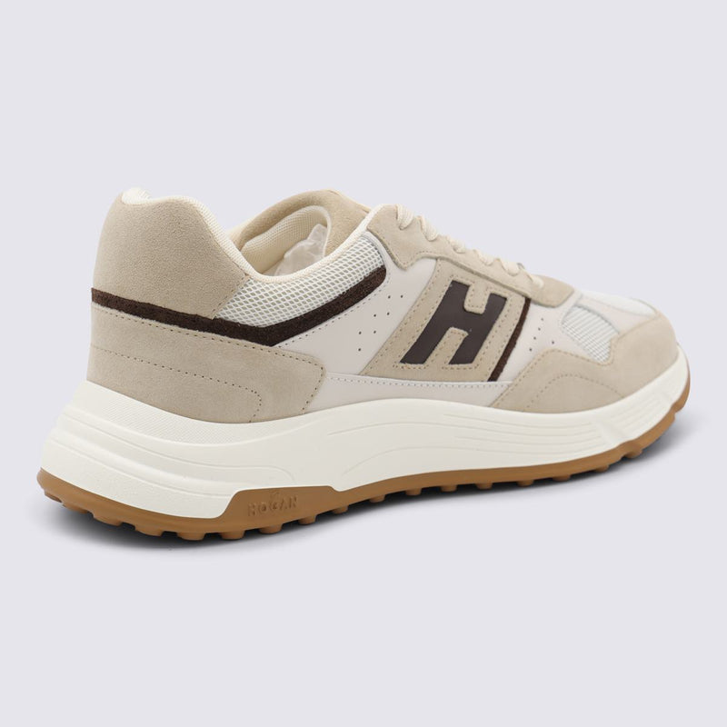 Hogan Beige And Brown Sneakers