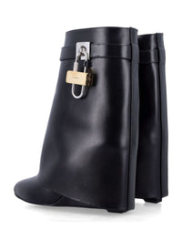Givenchy Shark Lock Leather Ankle Boots