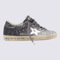 Golden Goose Silver Leather Super Star Sneakers