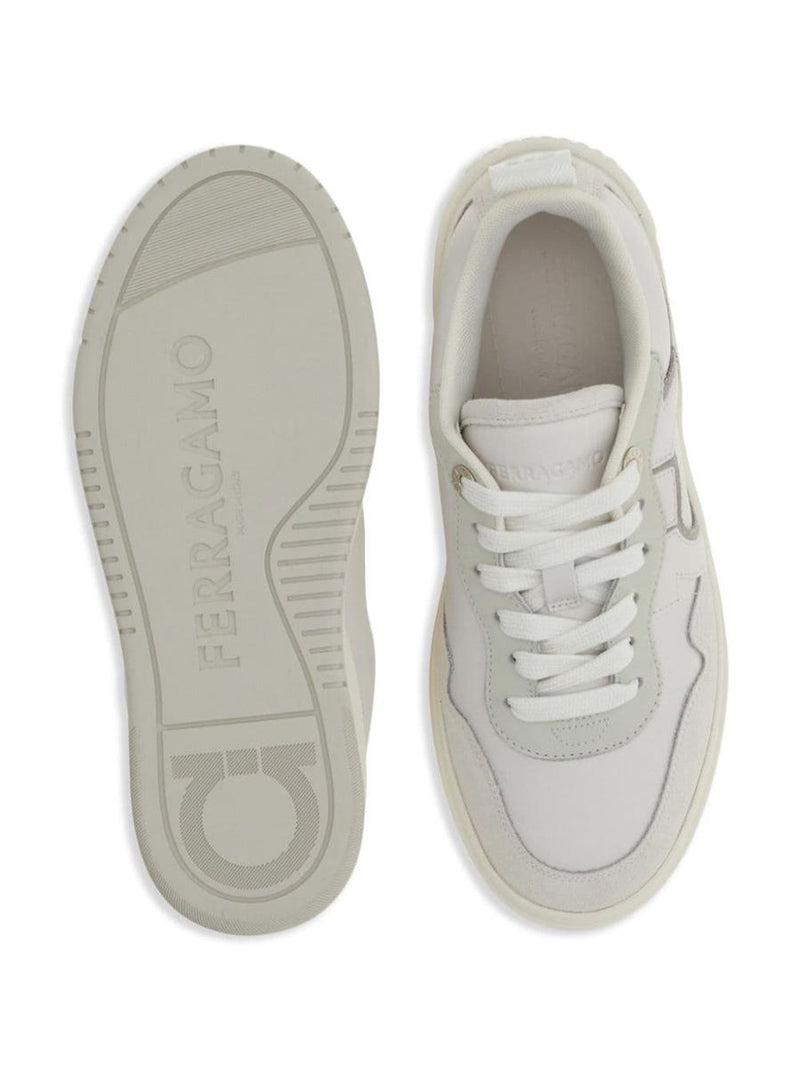 Salvatore Ferragamo Gancini Leather Sneakers