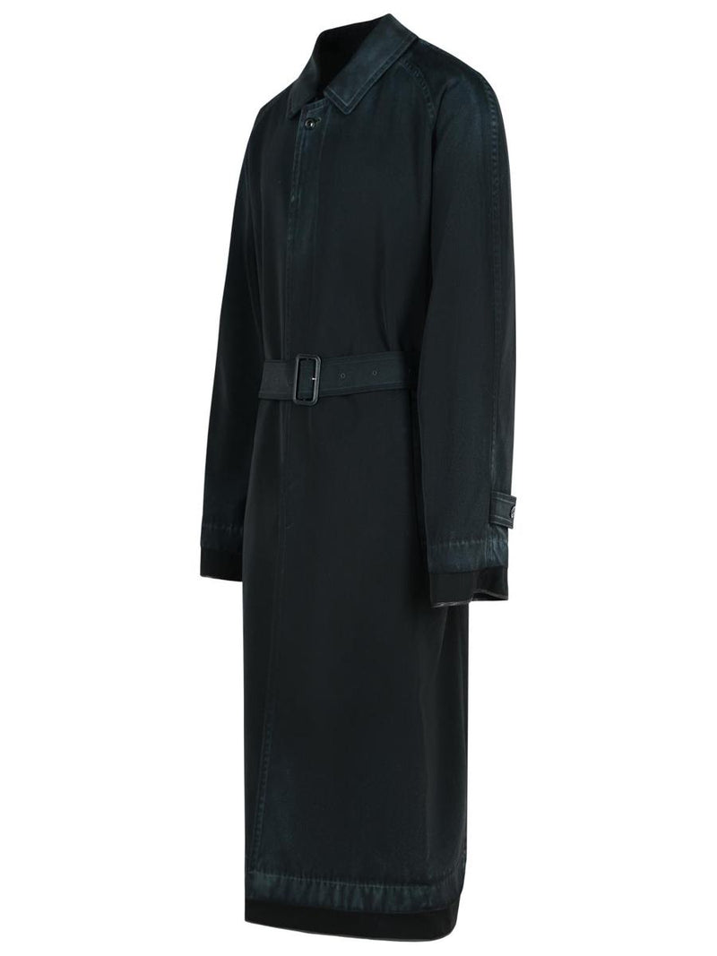 Maison Margiela Black Virgin Wool Trench Coat