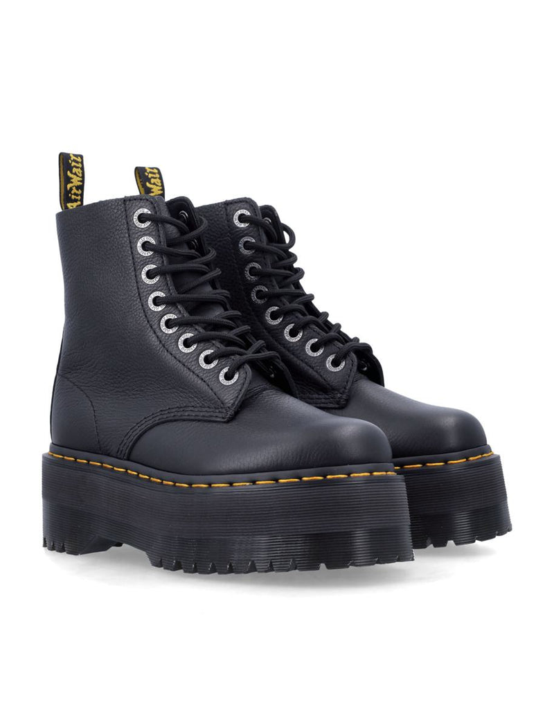 Dr. Martens 1460 Pascal Max Black Leather Platform Boots