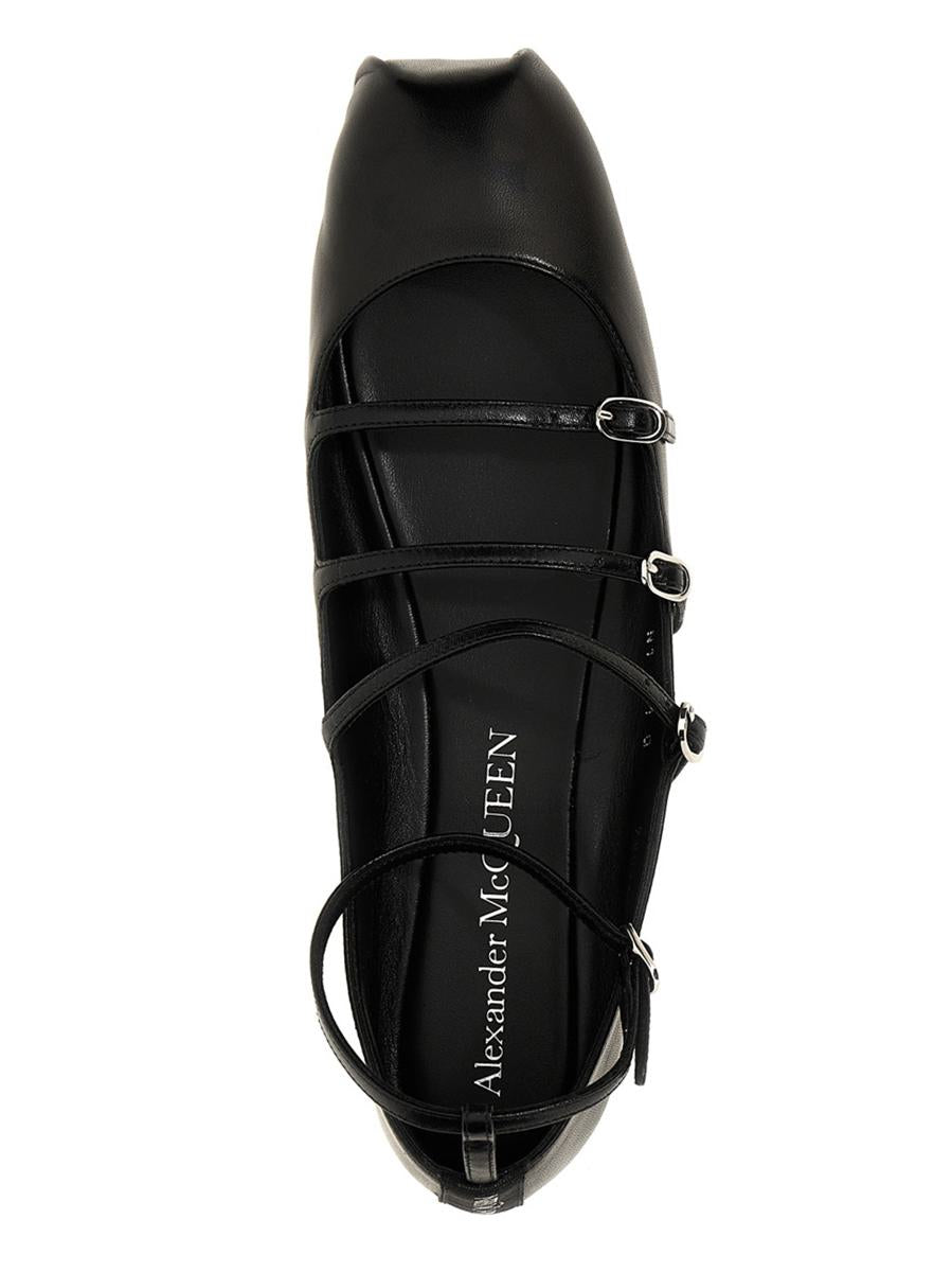 Alexander McQueen Leather Strap Ballet Flats