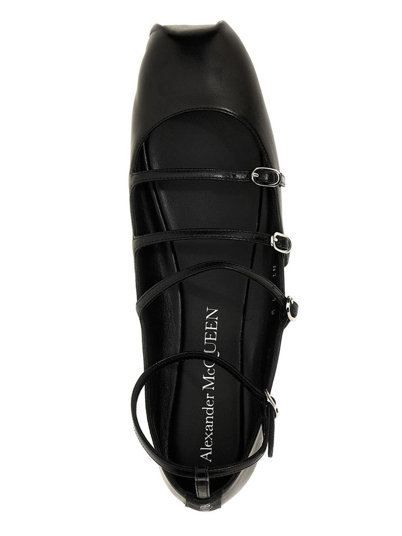 Alexander McQueen Leather Strap Ballet Flats