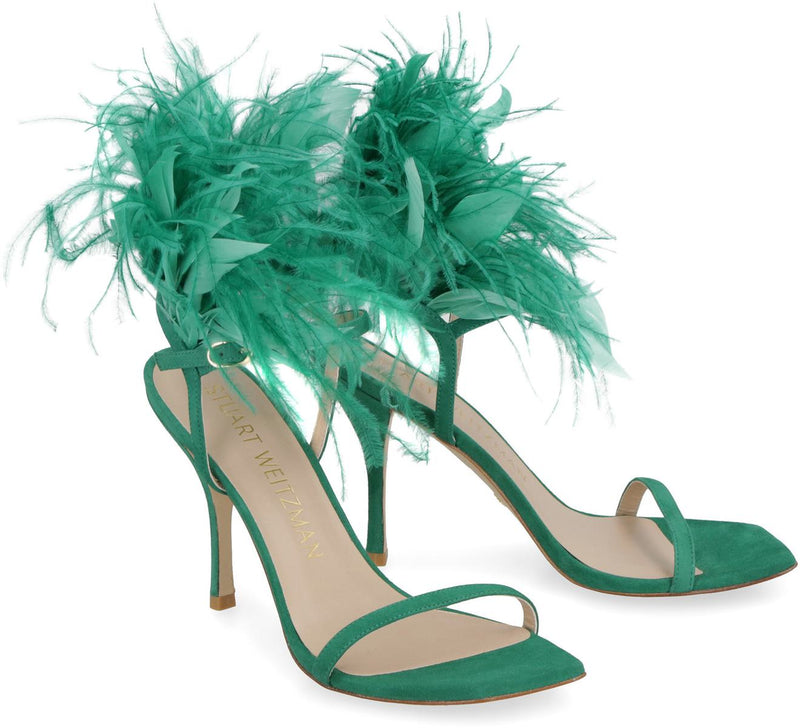 Stuart Weitzman Plume Suede Sandals