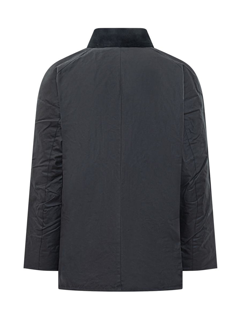 Barbour Barbour Black Waxed Jacket With Velvet Collar