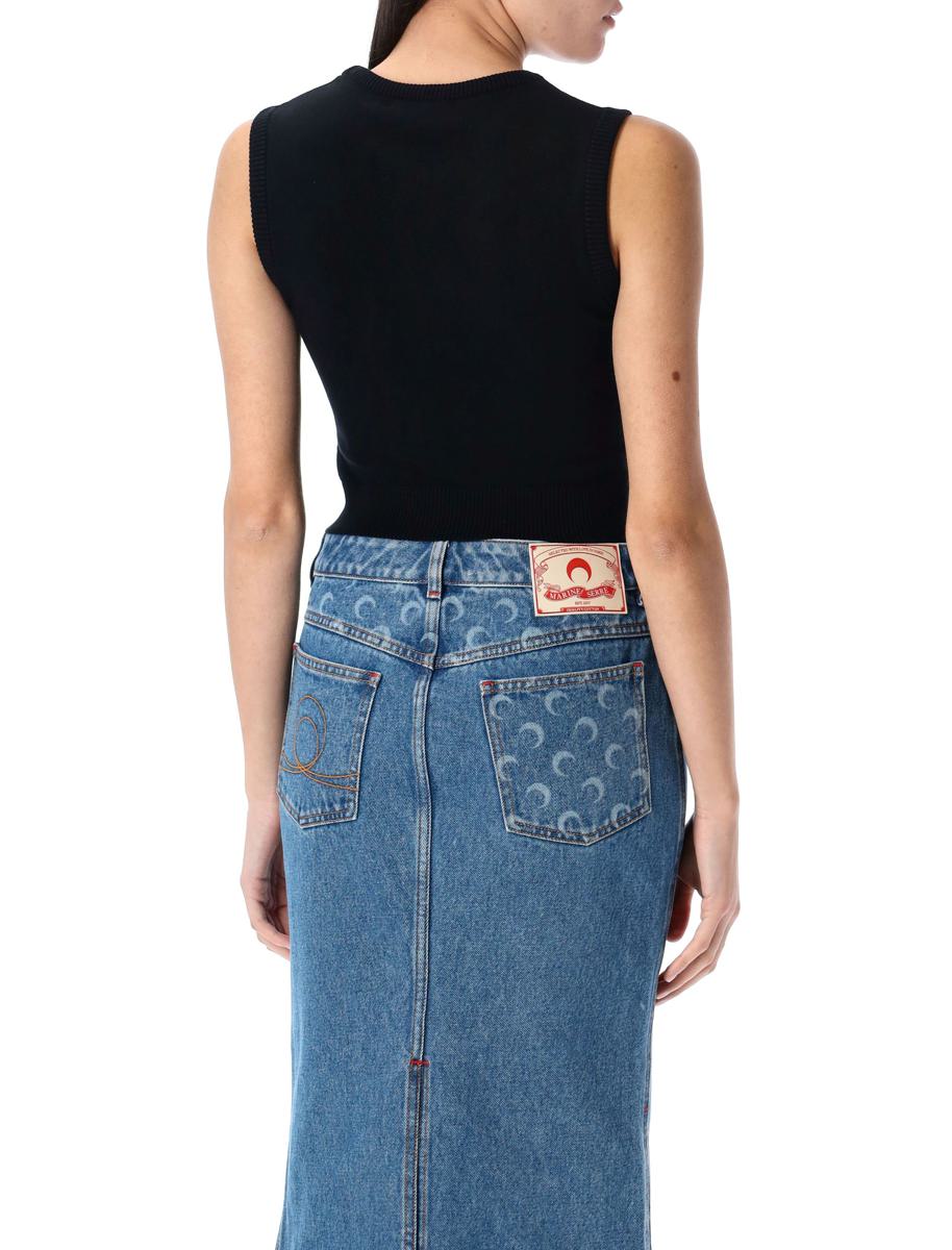 Marine Serre Moon Logo Knit Vest