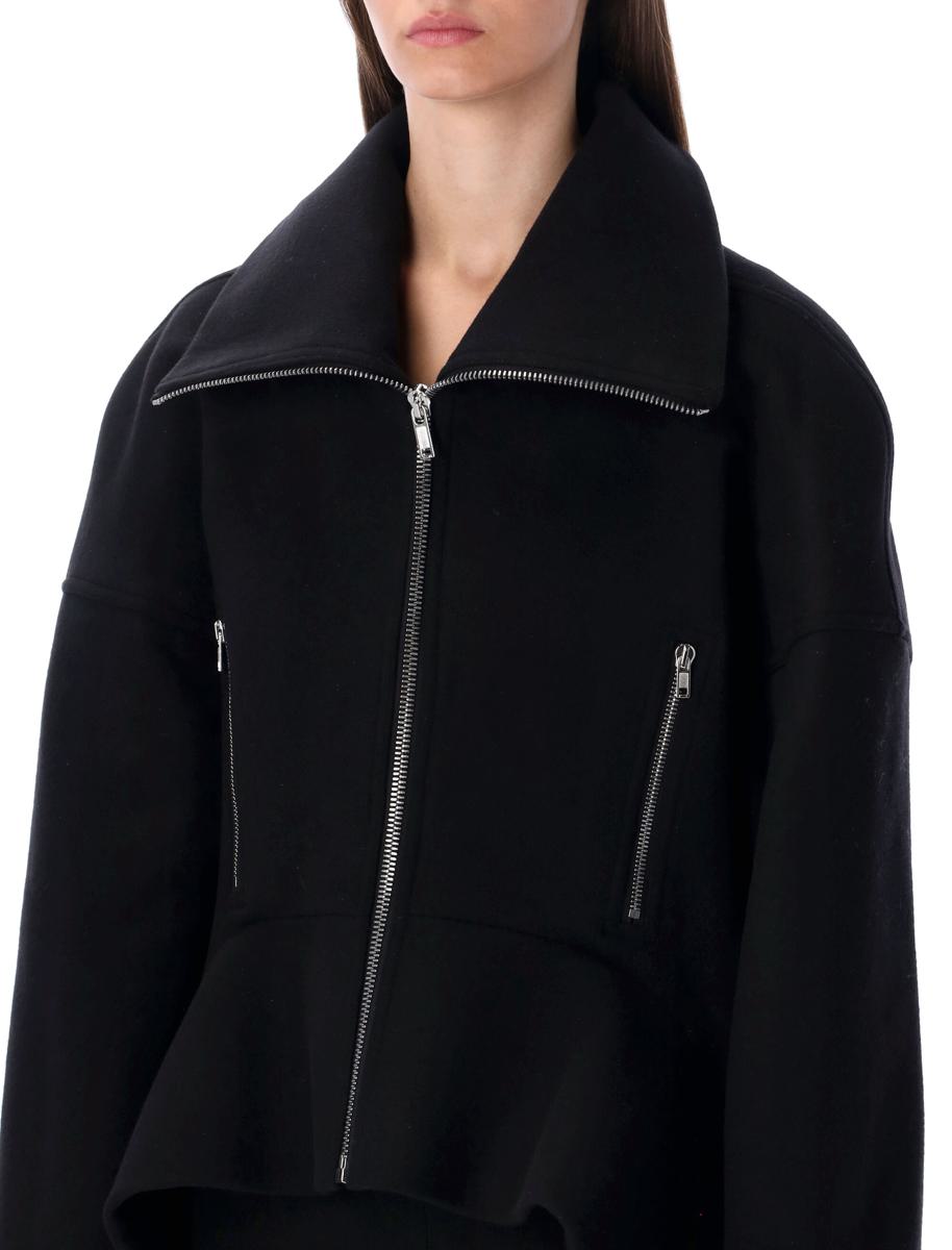 Rick Owens Black Wool Draculimo Structured Jacket