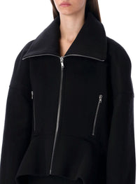 Rick Owens Black Wool Draculimo Structured Jacket