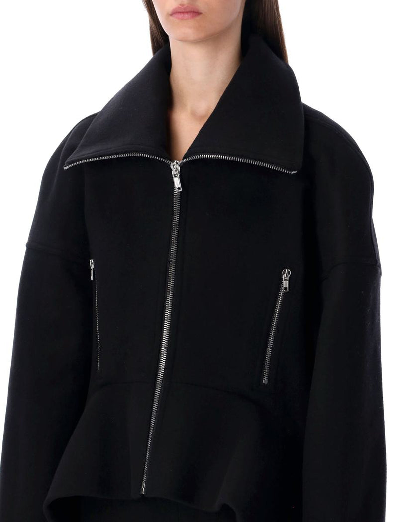Rick Owens Black Wool Draculimo Structured Jacket