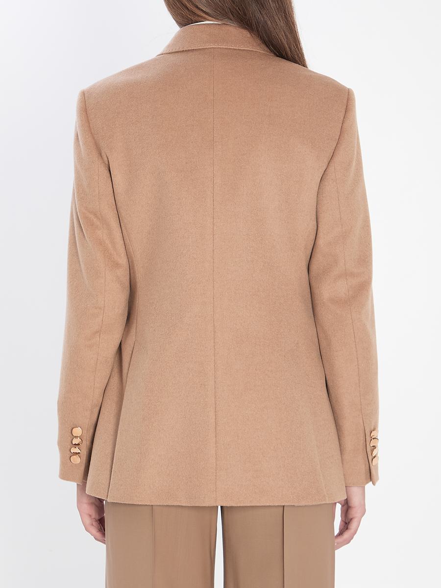 Double-Breasted Blazer In Camel
