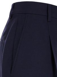 Blue Cigarette Pants In Wool Woman