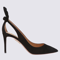 Aquazzura Black Suede Pumps