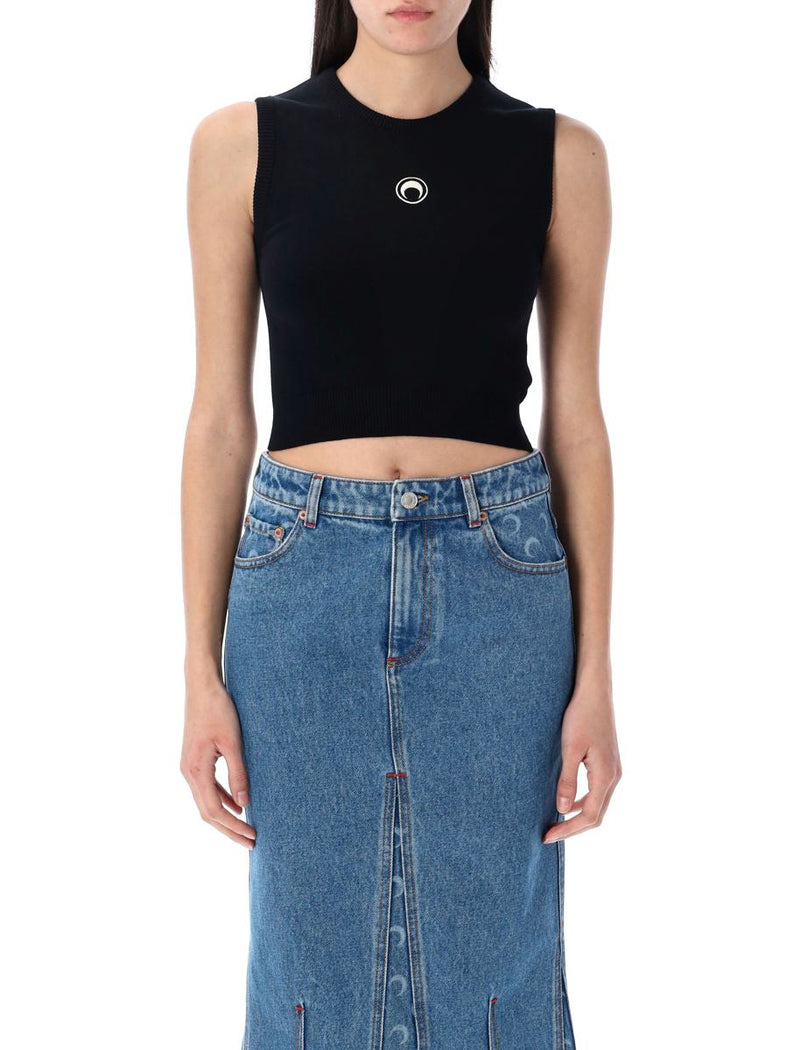 Marine Serre Moon Logo Knit Vest