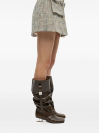 Ganni Dark Olive Knee-High Boots
