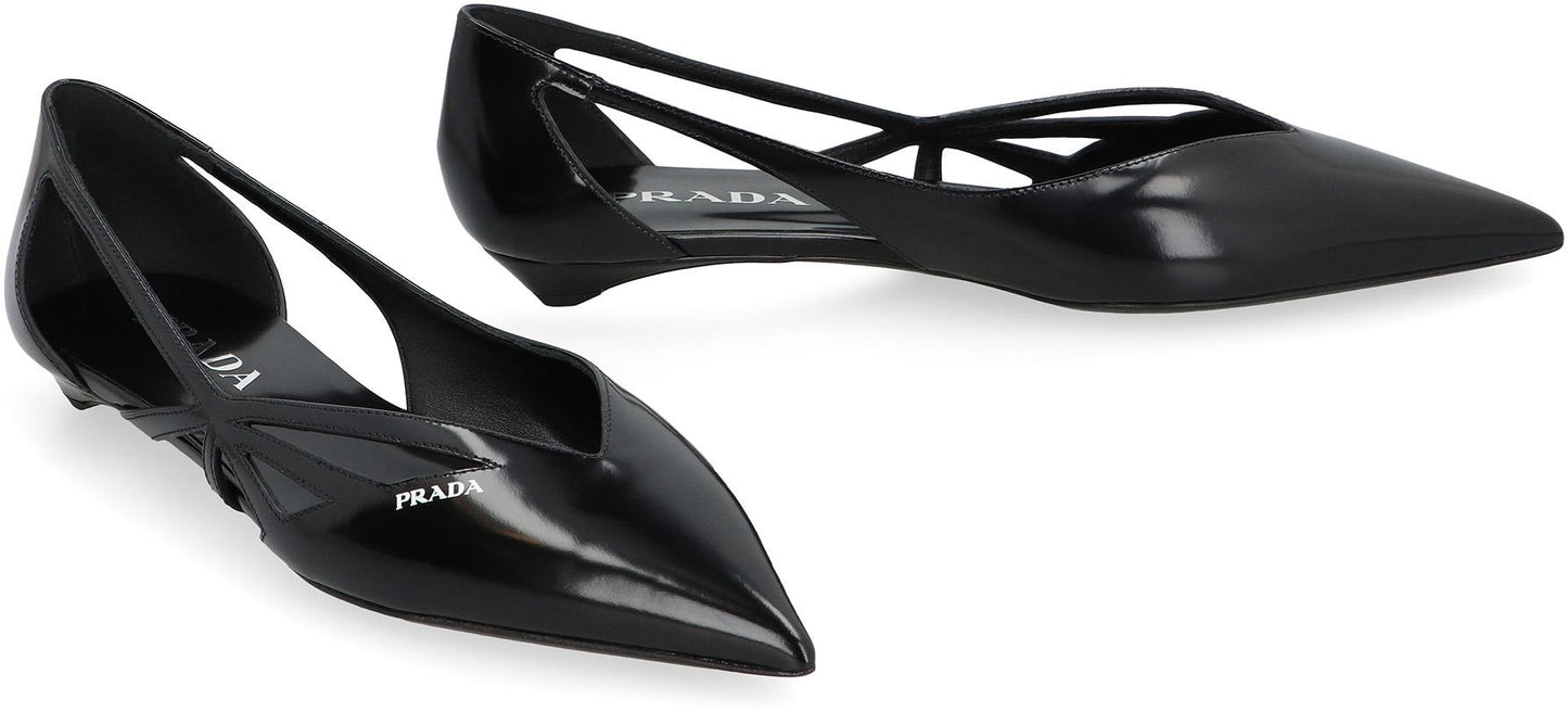 Prada Leather Ballet Flats