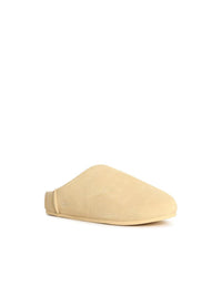 UGG 'Elea Slip-On' Cream Leather Slippers