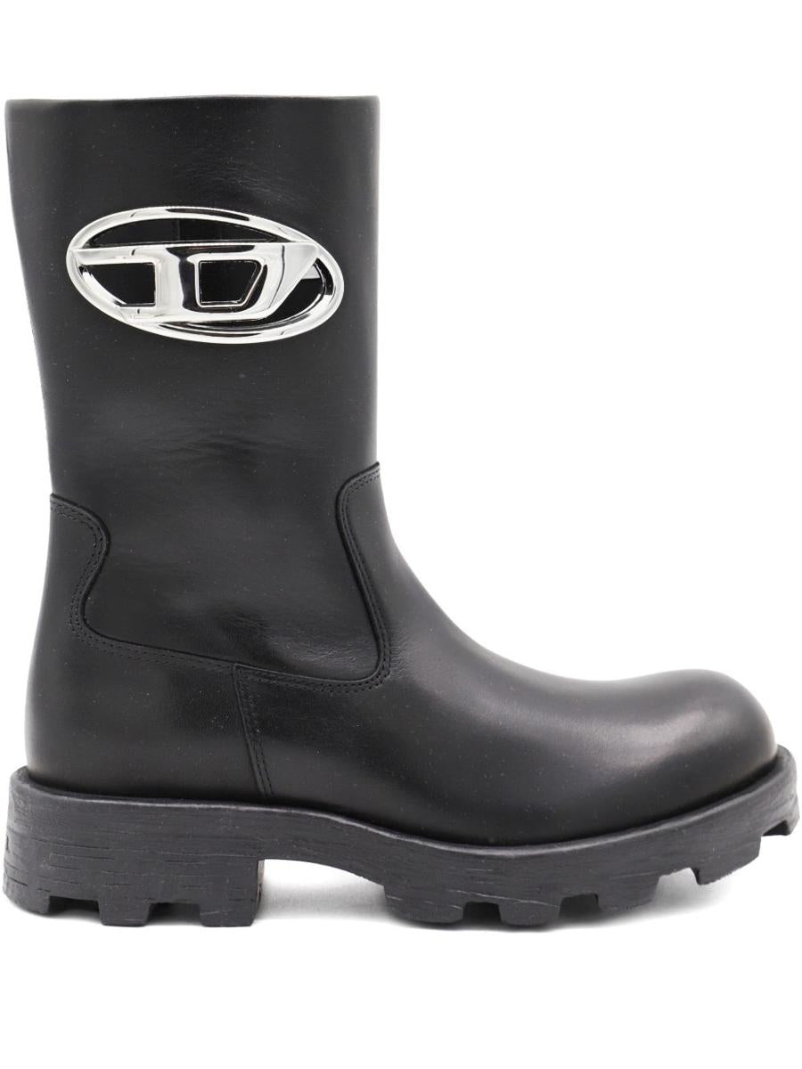 Diesel Leather Biker Boots