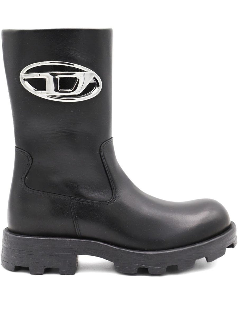 Diesel Leather Biker Boots